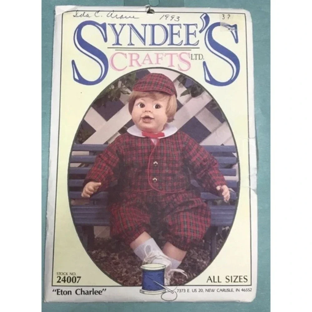 Syndee's Crafts Eton Charlee Doll Clothes Sewing Pattern 24007 Uncut 10